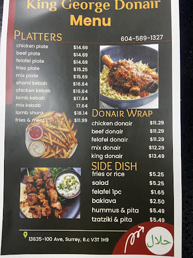 Photo of King George Donair Halal - 13635 100 Ave, Surrey, BC V3T 1H9