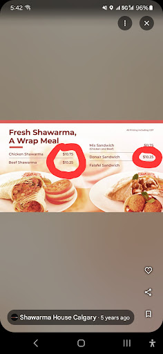 Photo of Shawarma House Calgary - 555 11 Ave SW, Calgary, AB T2R 1P6