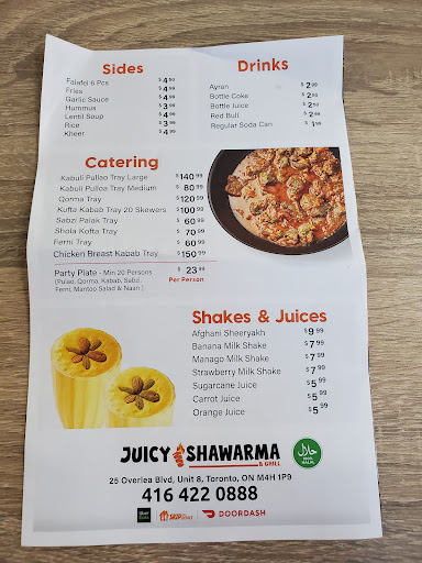Photo of Juicy Shawarma & Grill - 25 Overlea Blvd UNIT 8, East York, ON M4H 1P9