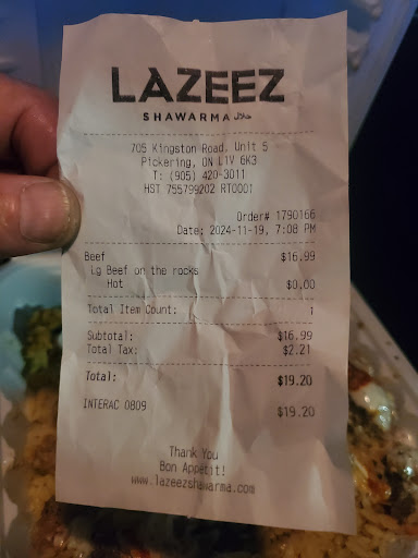 Photo of Lazeez Shawarma - 705 Kingston Rd Unit 05, Pickering, ON L1V 6K3