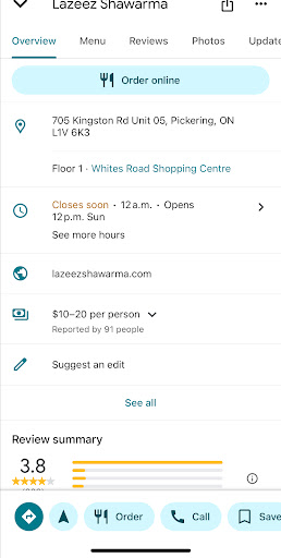 Photo of Lazeez Shawarma - 705 Kingston Rd Unit 05, Pickering, ON L1V 6K3