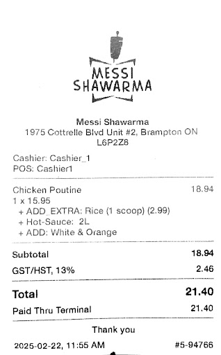 Photo of Messi Shawarma - 1975 Cottrelle Blvd Unit # 02, Brampton, ON L6P 2Z8