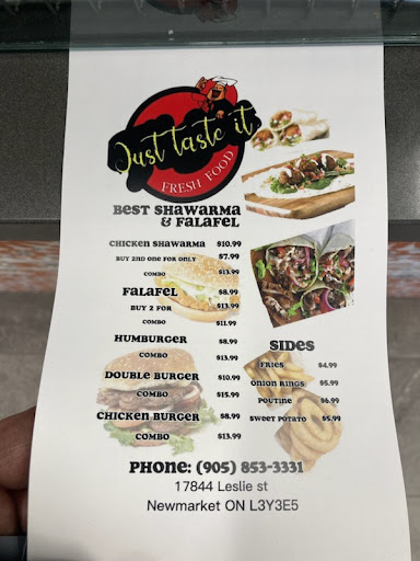 Photo of Just taste it best shawarma in town - 17844 Leslie St, Newmarket, ON L3Y 3E5