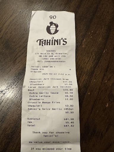 Photo of Tahini's - 370 Main St N UNIT 25B, Brampton, ON L6V 4A4
