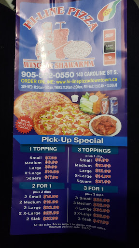 Photo of Hi-Line pizza shawarma and wings - 140 Caroline St S, Hamilton, ON L8P 3K8