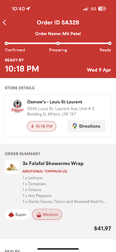 Photo of Osmow's Shawarma - 9040 Louis St. Laurent Ave Unit 2 Building D, Milton, ON L9E 1X7