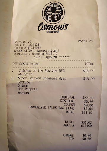 Photo of Osmow's Shawarma - 25 Peel Centre Dr Unit 448, Brampton, ON L6T 3R5