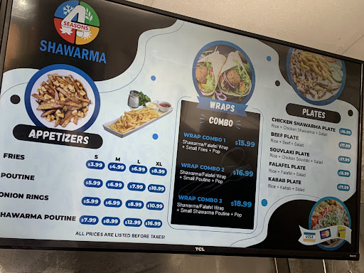 Photo of 4 Seasons Shawarma - 450 Columbia St W #24, Waterloo, ON N2T 2W1