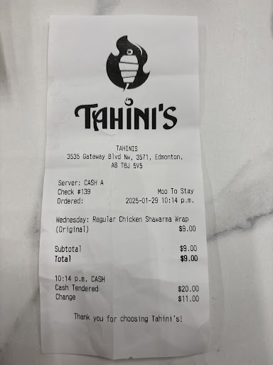 Photo of Tahini's - 3535 Gateway Blvd NW #3571, Edmonton, AB T6E 6C8