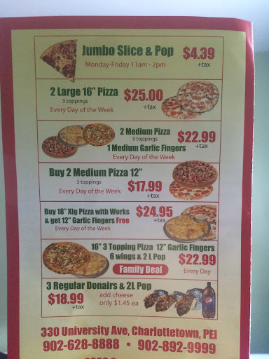 Photo of Jack's Pizza & Donair - 330 University Ave, Charlottetown, PE C1A 4M6