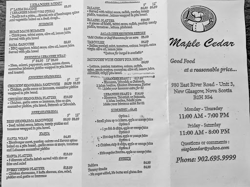 Photo of Maple Cedar Syrian Kitchen - 980 E River Rd Unit 3, New Glasgow, NS B2H 3S8