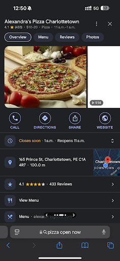 Photo of Alexandra's Pizza Charlottetown - 165 Prince St, Charlottetown, PE C1A 4R7