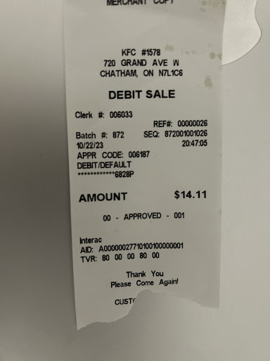 Photo of KFC - 720 Grand Ave W, Chatham-Kent, ON N7L 1C6