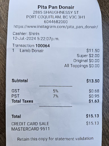 Photo of Pita Pan Donair & Kebab - 2885 Shaughnessy St, Port Coquitlam, BC V3B 6A9