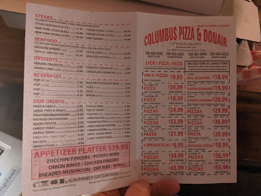 Photo of Columbus Pizza and Donair - 8230 175 St NW, Edmonton, AB T5T 1V1
