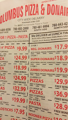 Photo of Columbus Pizza and Donair - 8230 175 St NW, Edmonton, AB T5T 1V1