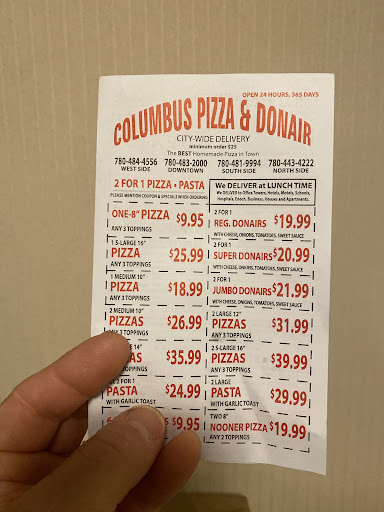 Photo of Columbus Pizza and Donair - 8230 175 St NW, Edmonton, AB T5T 1V1