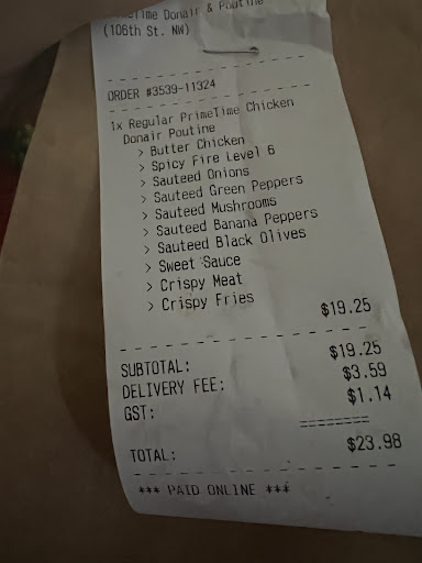 Photo of PrimeTime Donair & Poutine - 3004 B 106 St, Edmonton, AB T6J 5M5