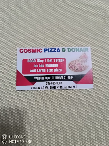 Photo of Cosmic Pizza & Donair - 34 St NW - 3313 34 St NW, Edmonton, AB T6T 2K6