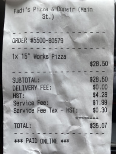 Photo of Fadi's Pizza & Donair - 312 Main St, Fredericton, NB E3A 1E4