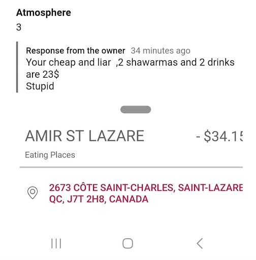 Photo of Amir - 2673 Côte Saint-Charles, St-Lazare, QC J7T 2H8
