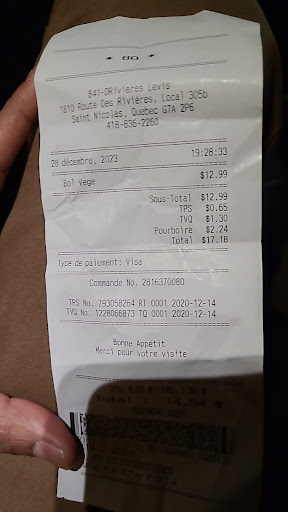 Photo of Restaurant Boustan - 1810 Rte des Rivières Local 305B, Levis, QC G7A 2P6