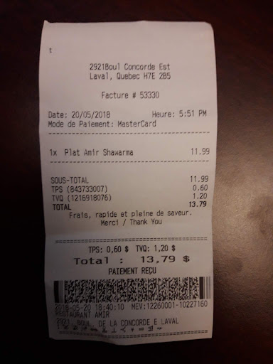 Photo of Amir - 2921 Blvd. de la Concorde E, Laval, QC H7E 2B5
