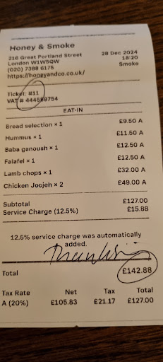 Photo of Honey & Smoke Grill House - 216 Great Portland St, London W1W 5QW, UK