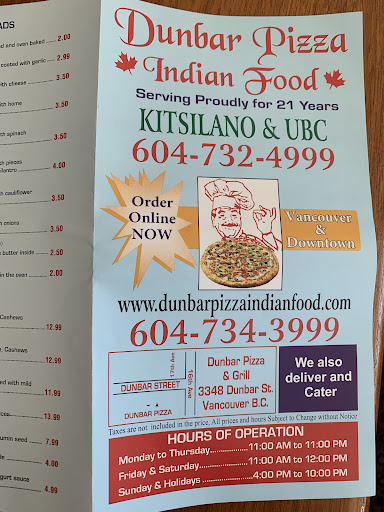 Photo of Dunbar Pizza & Indian Food - 3348 Dunbar St, Vancouver, BC V6S 2C1