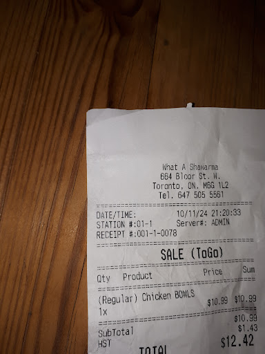 Photo of What A Shawarma - 664 Bloor St W, Toronto, ON M6G 1L2
