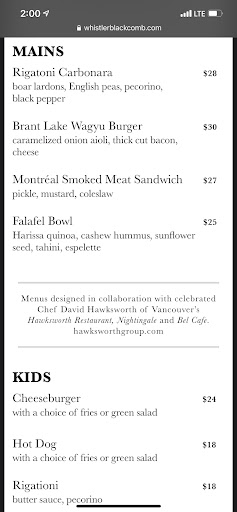 Photo of Steeps Grill On Whistler Mountain - 4853 Springs Ln, Whistler, BC V0N 1B4
