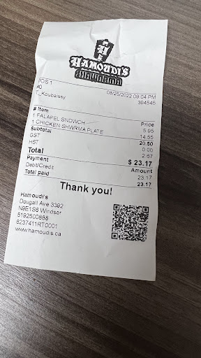 Photo of Hamoudi's Shawarma - South Windsor - 3392 Dougall Ave, Windsor, ON N9E 1S6