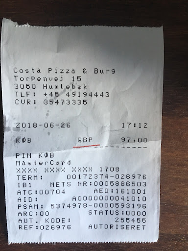 Photo of Costa Pizza & Burgerhouse ApS - Torpenvej 15, 3050 Humlebæk