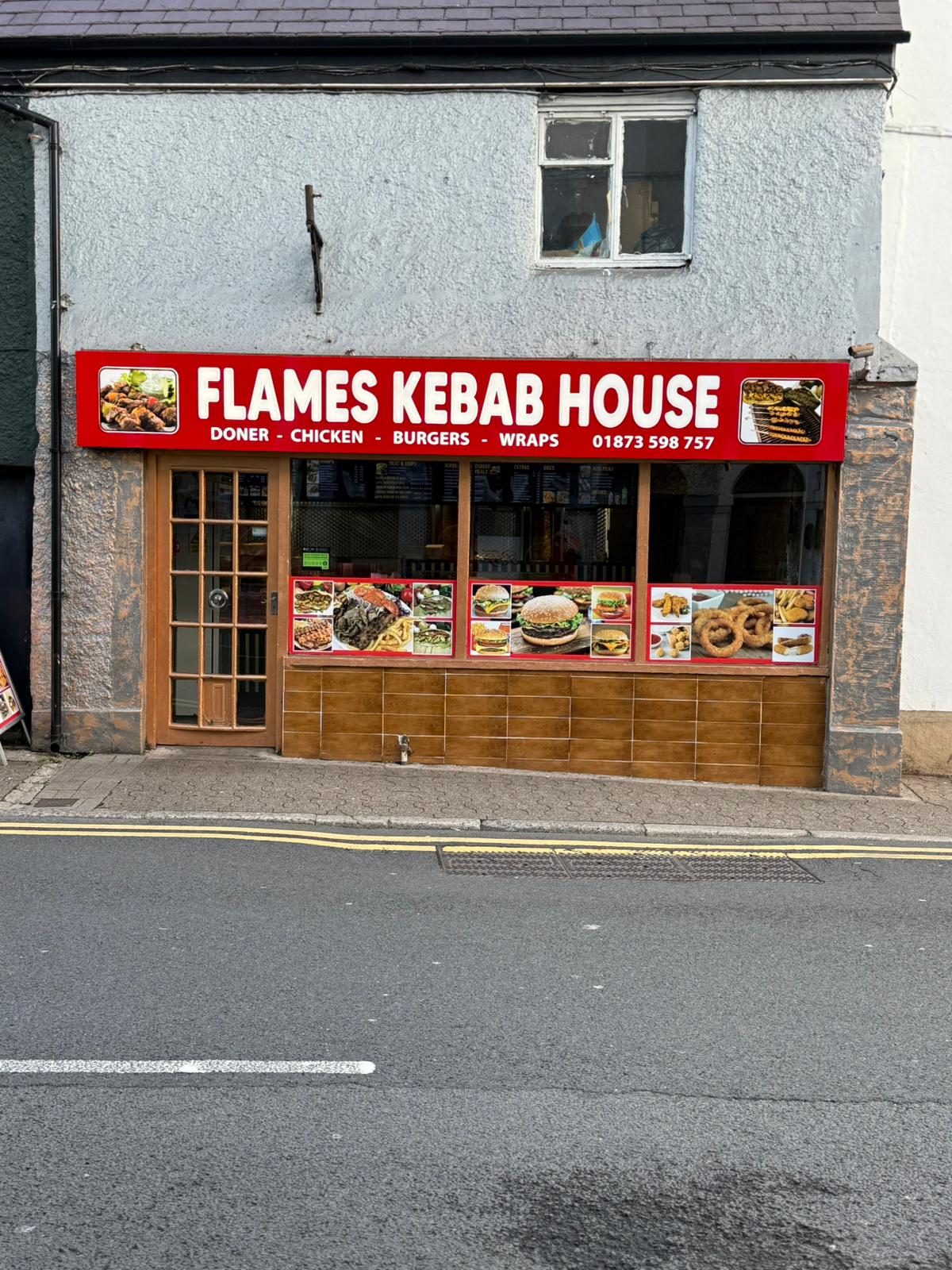 Photo of Flames Kebab House - 34 Cross St, Abergavenny NP7 5ER