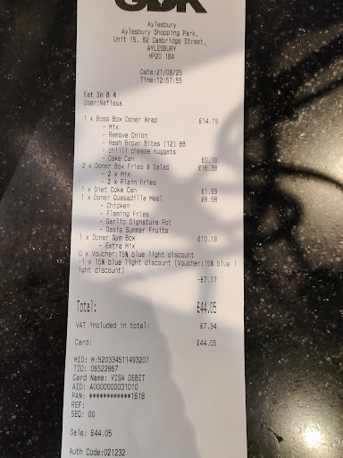 Photo of German Doner Kebab (GDK) - Unit 15, 82 Cambridge St, Aylesbury HP20 1BA