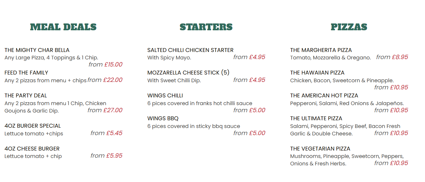 Photo of Char Bella - 2 Herbison Square, Ballymena BT43 6HS