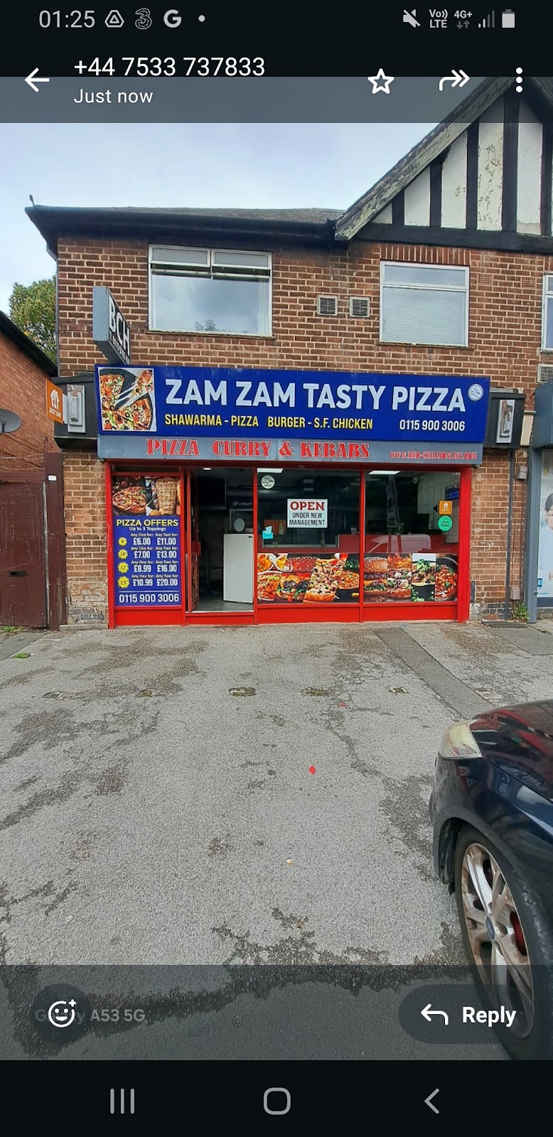 Photo of Zam zam tasty pizza - 12 Broxtowe Ln, Nottingham NG8 5NP