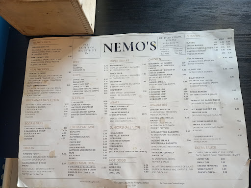 Photo of Nemo's Fish, Chips & Pizzeria Restaurant - 122 Upper Lisburn Rd, Finaghy, Belfast BT10 0BD