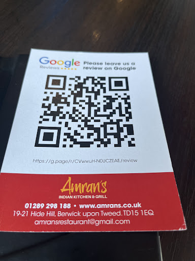 Photo of Amran's Indian Kitchen & Grill - Amran's, The Brown Bear, 19-21 Hide Hill, Berwick-upon-Tweed TD15 1EQ