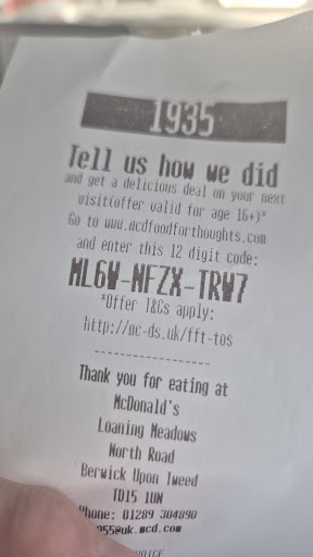 Photo of McDonald's - Loaning Meadows, North Rd, Berwick-upon-Tweed TD15 1UN