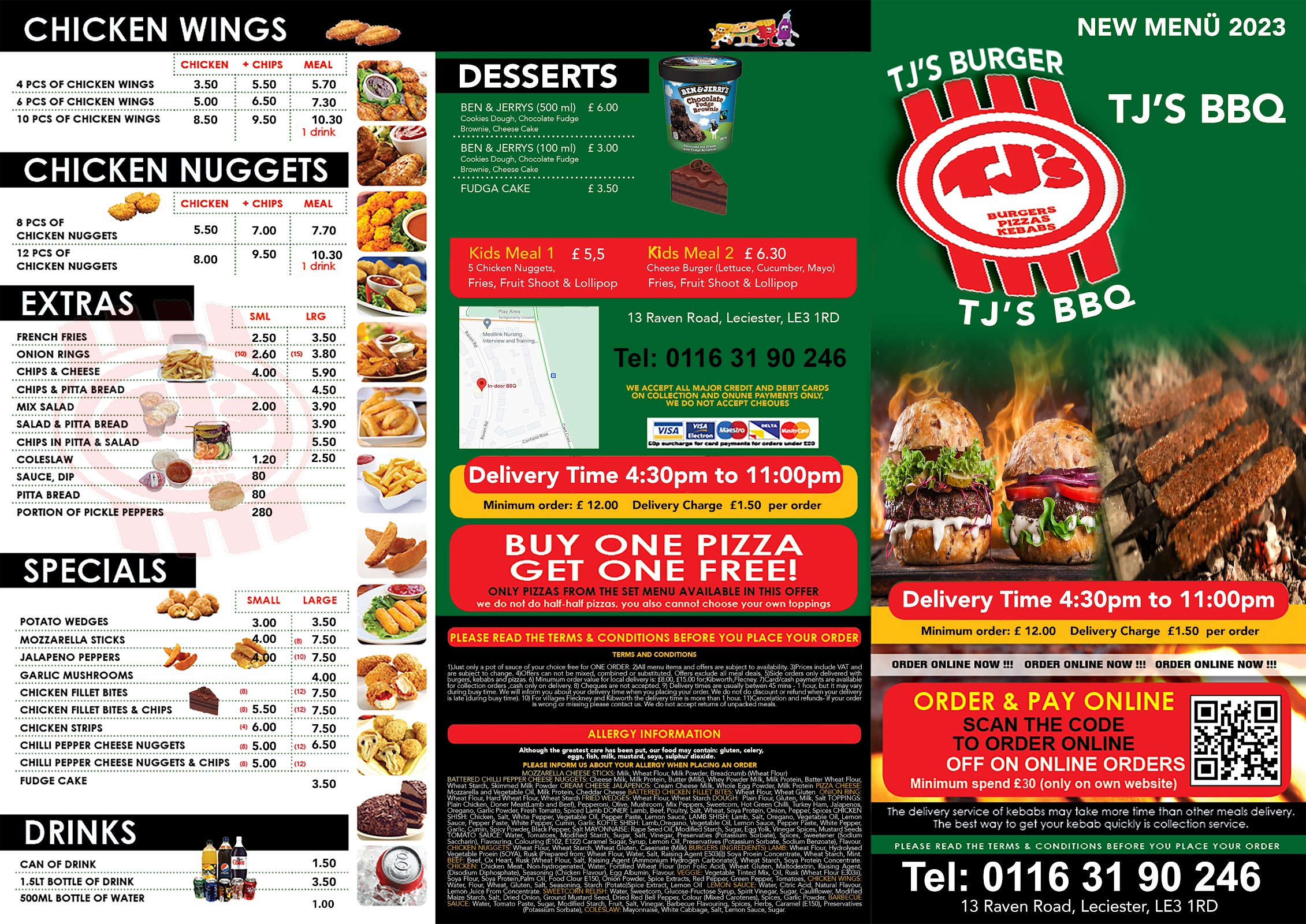 Photo of TjsBBQ Kebab, Burger and Pizza - 13 Raven Rd, Leicester LE3 1RD