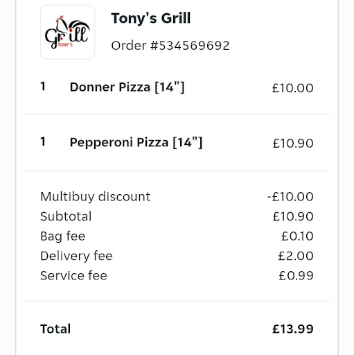 Photo of Tony's Grill - 96 Central Dr, Blackpool FY1 5QF