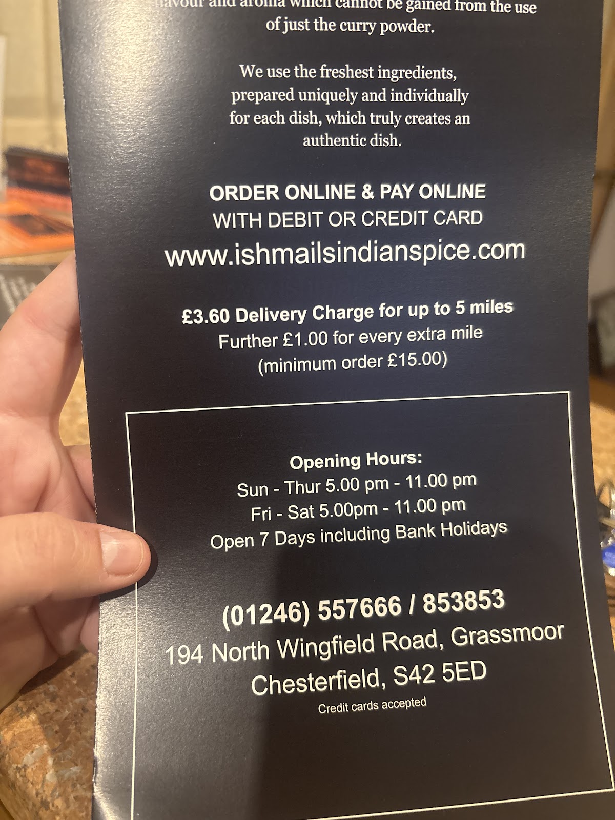 Photo of Ishmails Indian Takeaway - 194 B, N Wingfield Rd, Grassmoor, Chesterfield S42 5ED