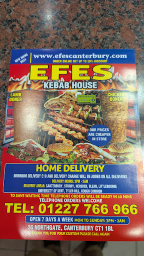 Photo of Efes Kebab&Pizza House Canterbury - 36 Northgate, Canterbury CT1 1BL