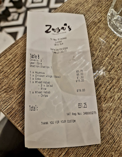 Photo of Zaza's Lebanese Cuisine Uxbridge - 10 New Broadway, Uxbridge UB10 0LH