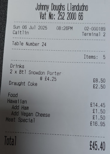 Photo of Johnny Dough's Wood-Fired Pizza - 129 Mostyn St, Llandudno LL30 2PE