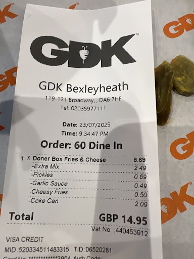 Photo of German Doner Kebab (GDK) - 119-121 Broadway, Bexleyheath DA6 7HF
