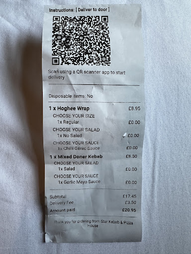 Photo of Star Kebab Pizza House - 16 Elm Row, Edinburgh EH7 4AA