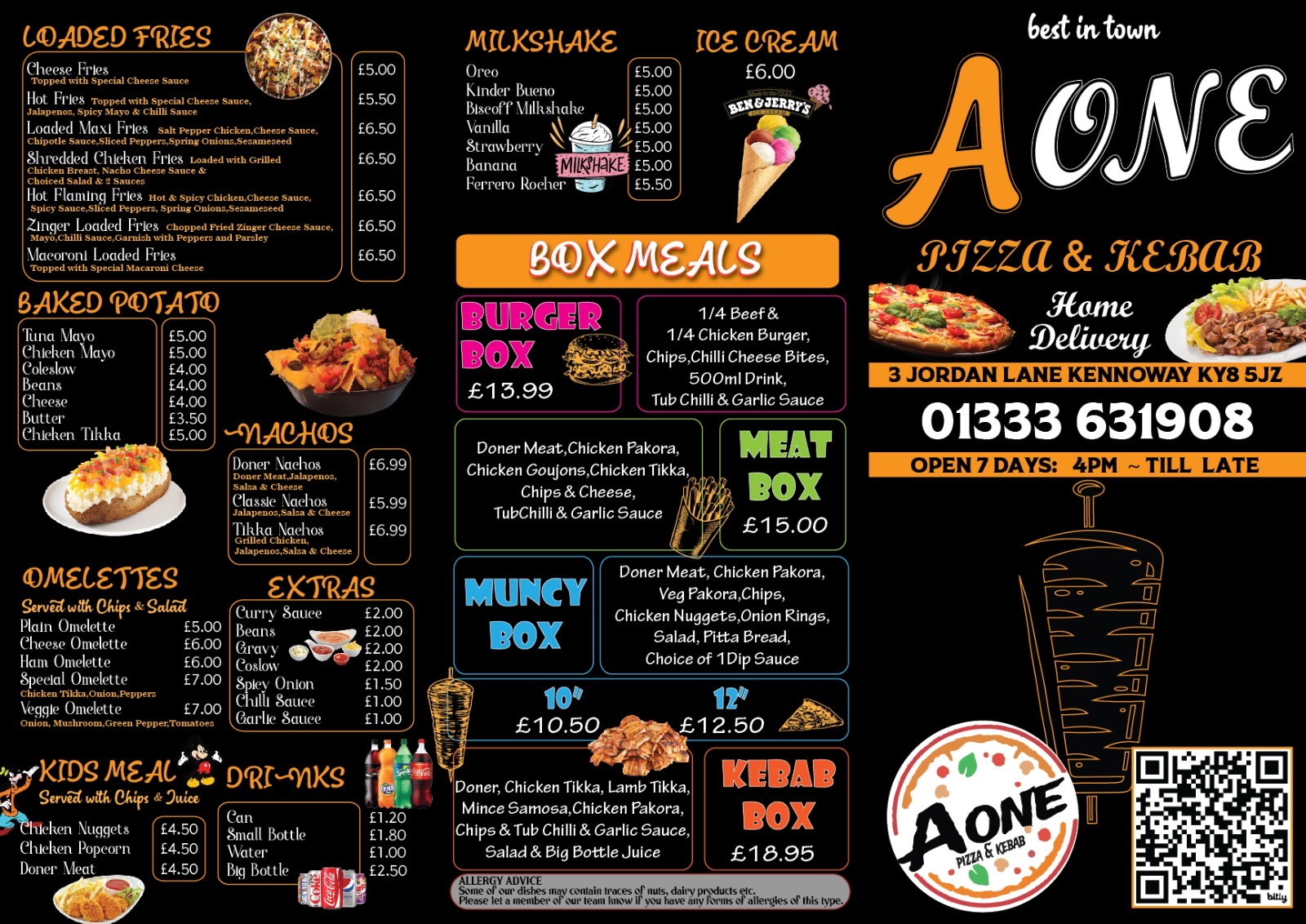 Photo of A ONE PIZZA&KEBAB - 3 Jordan Ln, Kennoway, Leven KY8 5JZ