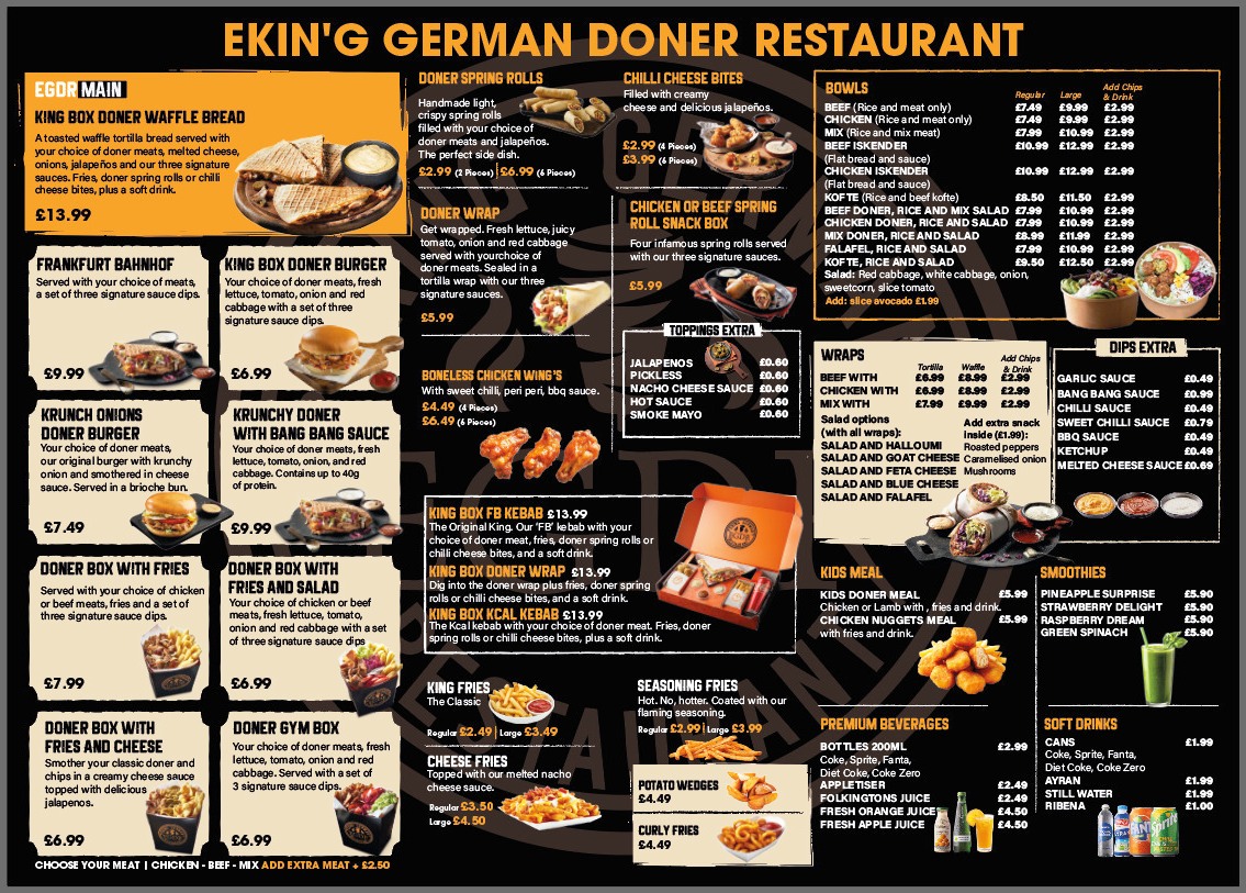 Photo of Eking German Doner Restaurant - 6 Bank St, Braintree CM7 1UN
